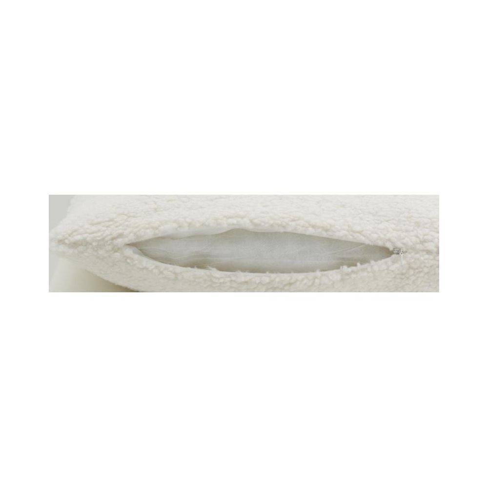 Aubry Gaspard - Coussin en coton bouclettes blanc 45 x 45 Carré - Imagen 3