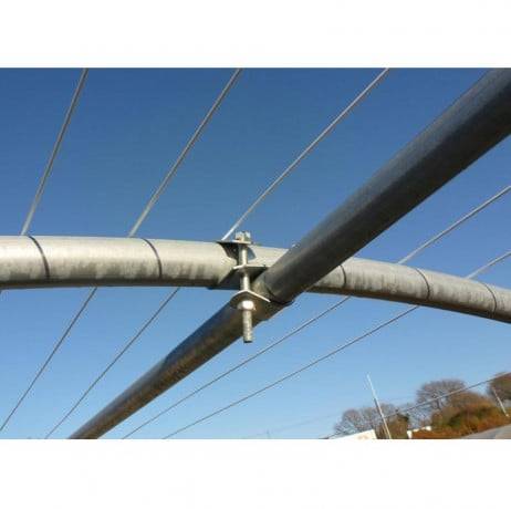 Serre En Direct - Serre tunnel PRO-450  larg 4.50 m, Long 8 m, Façade 2 portes simples - Imagen 5