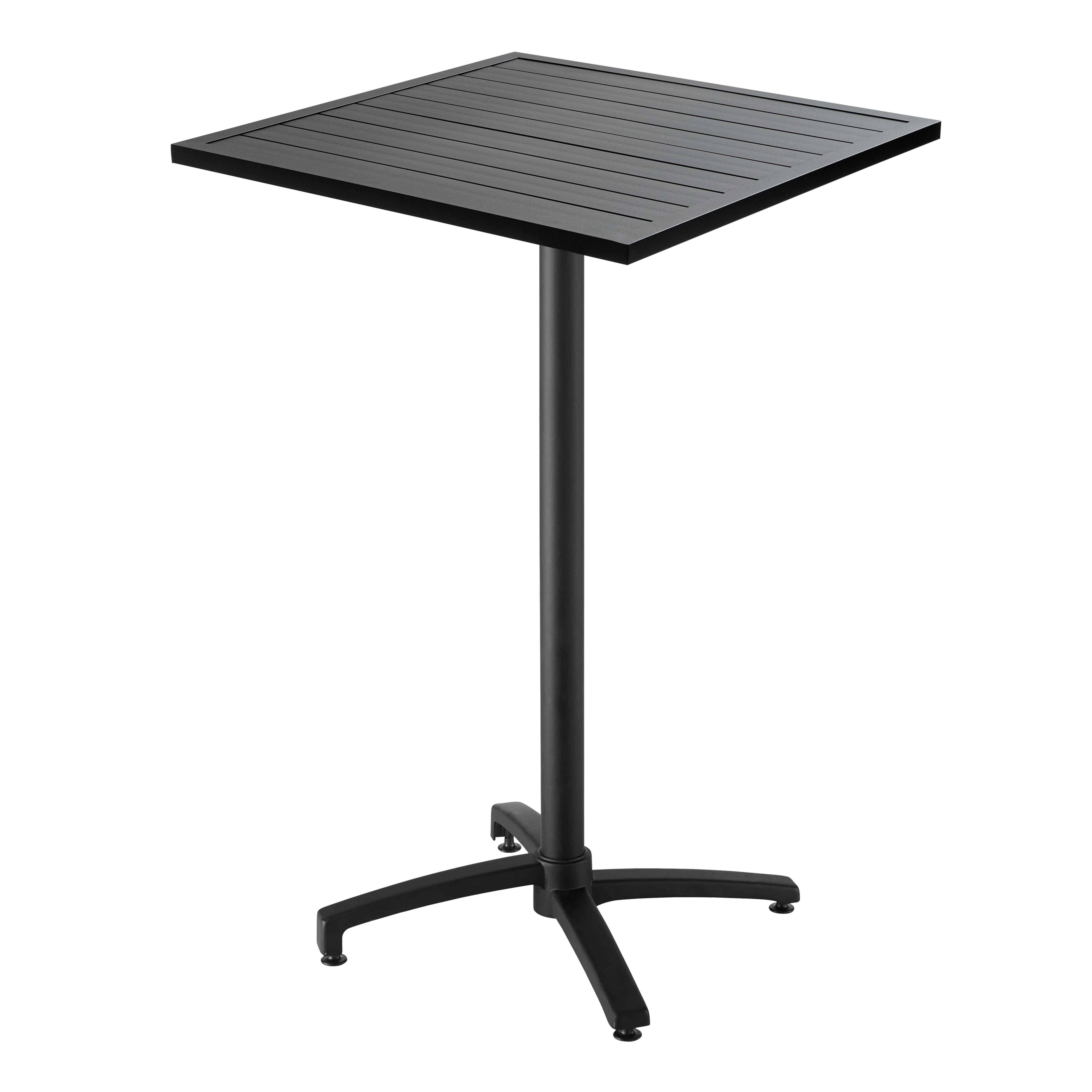 Oviala - Table de jardin mange-debout et 4 chaises en aluminium gris Cardiff - Oviala - Imagen 2