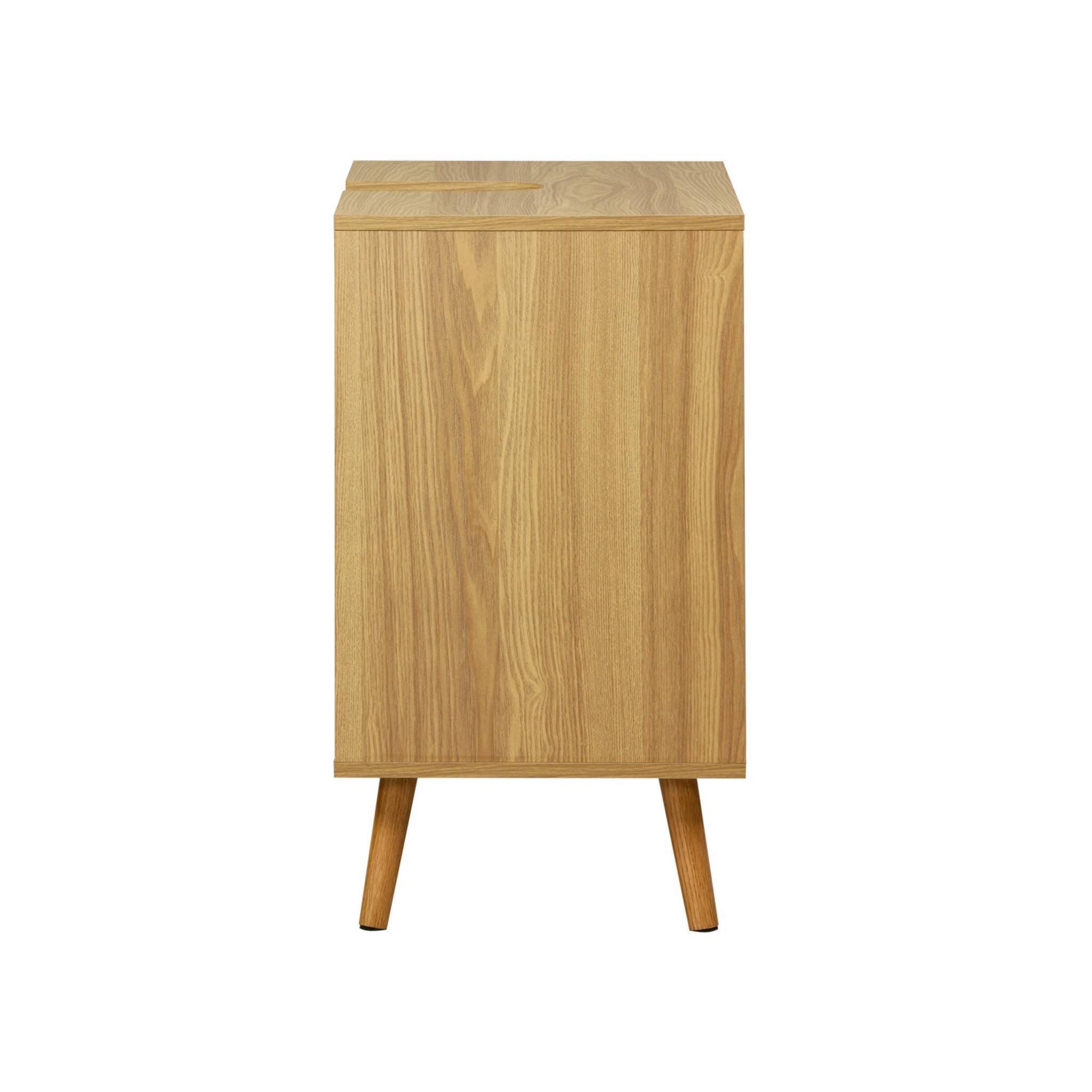 sweeek - Meuble sous lavabo vintage décor bois frêne 65 x 40 x H 70 cm - Nepal | sweeek - Image 5