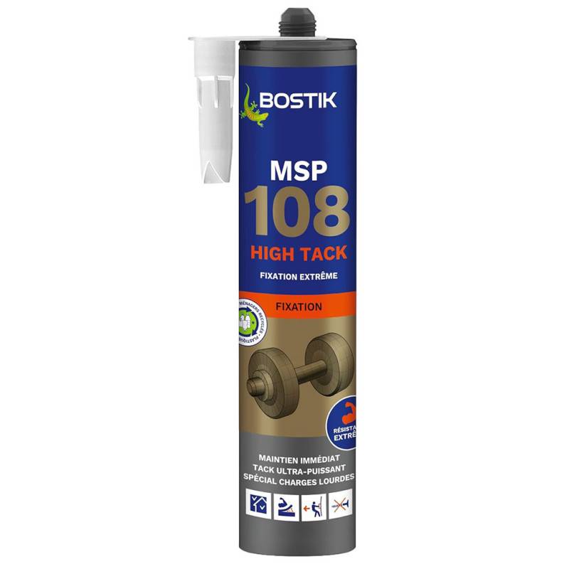 Bostik - BOSTIK MSP 108 HIGH TACK Mastic polymère pour fixations extrêmes 290ml Blanc - Image 1