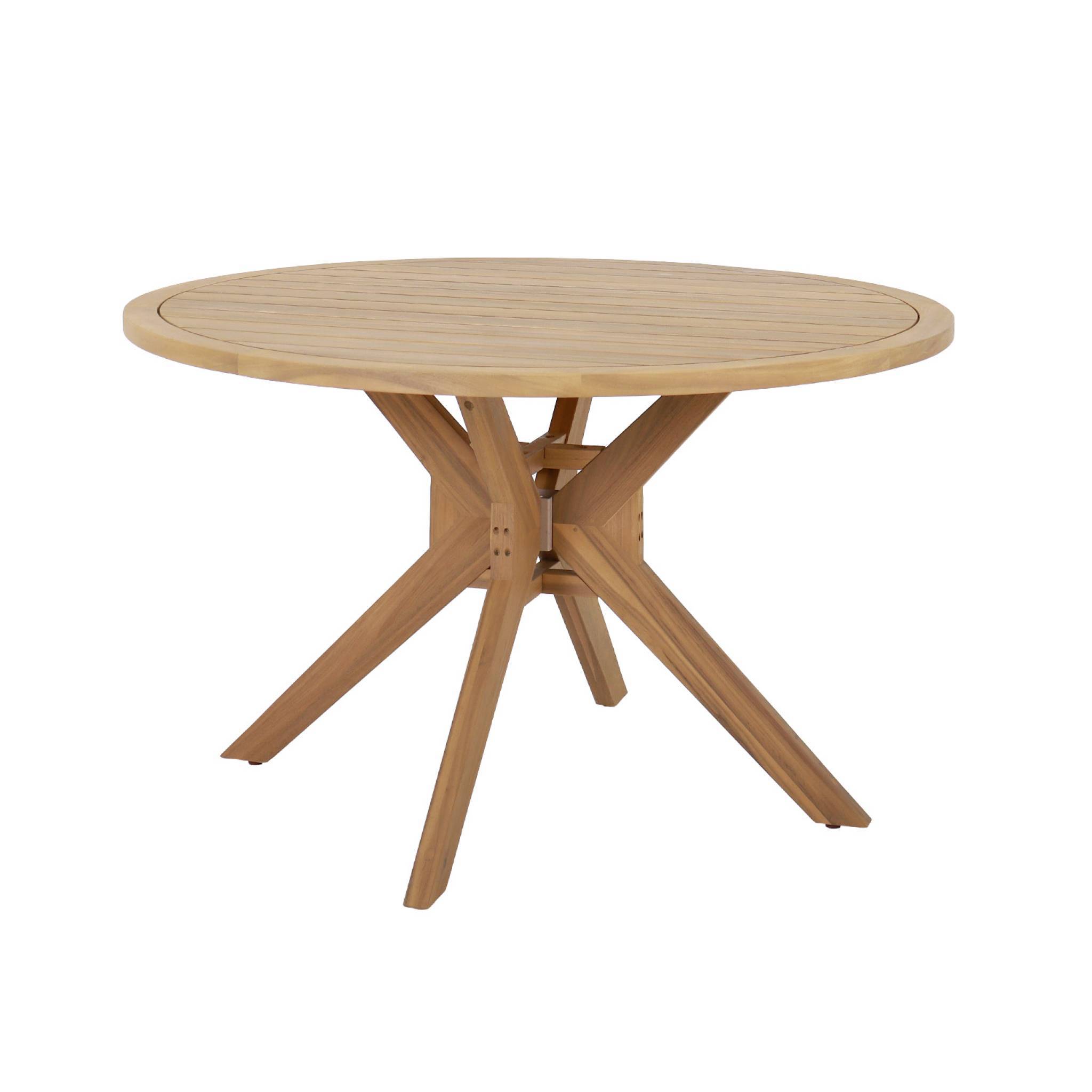 sweeek - Table ronde de jardin bois d'acacia 6 places naturel - Avena | sweeek - Image 2