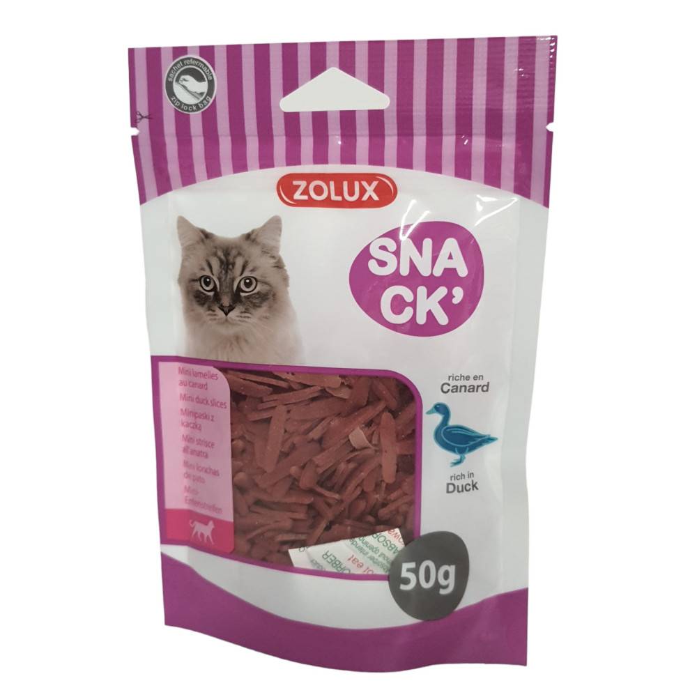 Zolux - zolux - Friandise mini lamelle de canard 50 g pour chat - Imagen 2