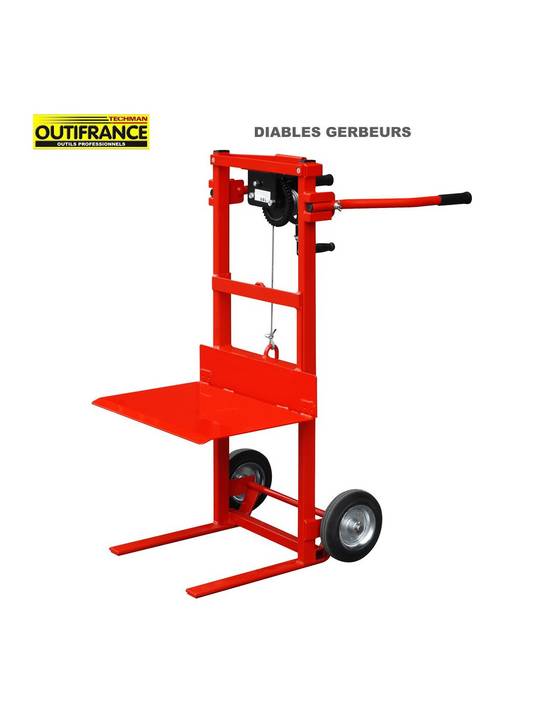 Outifrance - Diable Gerbeur Pm150kg 750mm - Plateforme 550 X 360 Mm - Outifrance - Image 1