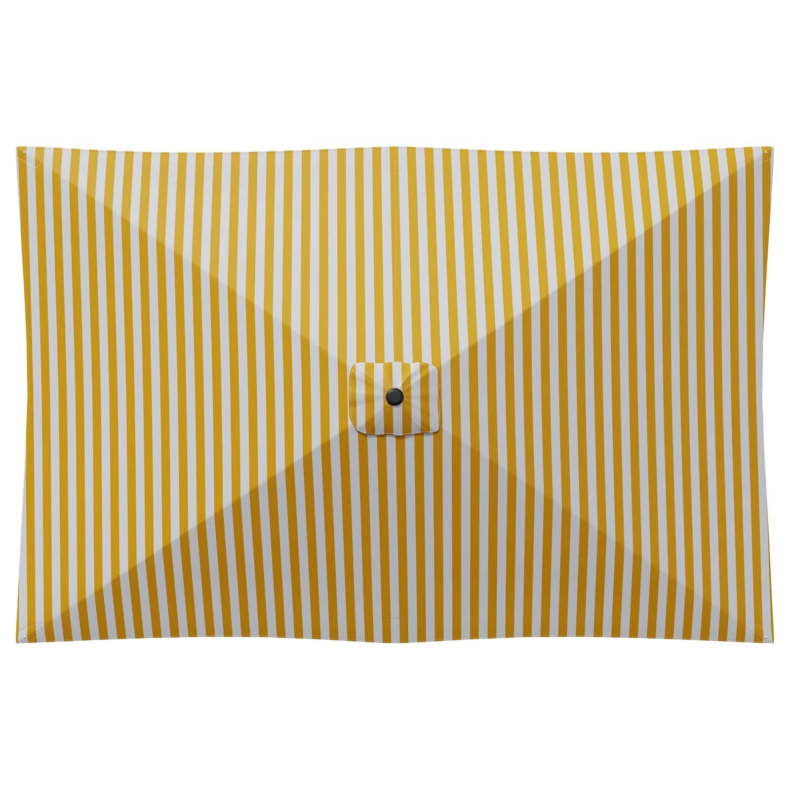 Parasol polyester jaune et blanc 290 x 190 x 223 cm - PANGIVO - Image 4