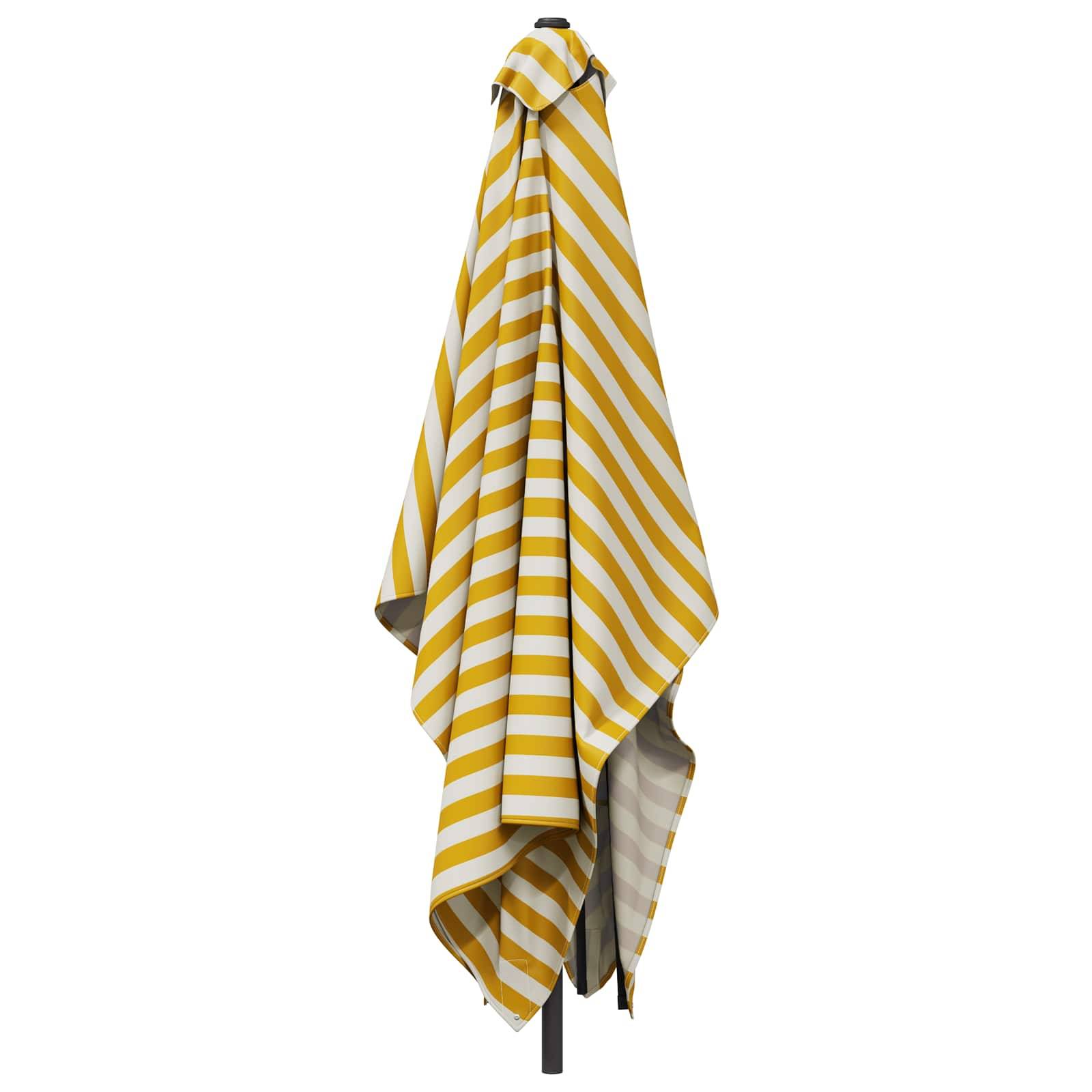 Parasol polyester jaune et blanc 290 x 190 x 223 cm - PANGIVO - Image 3