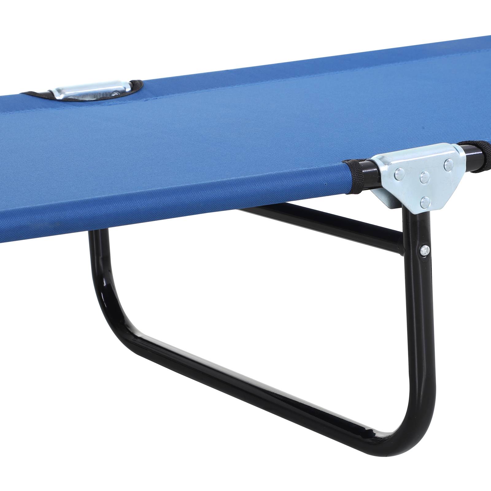 Transat Pliable Inclinable 5 Positions, 120 kg, Jardin/Piscine/Terrasse/Camping, 188 x 56 x 28 cm, Bleu - Image 8