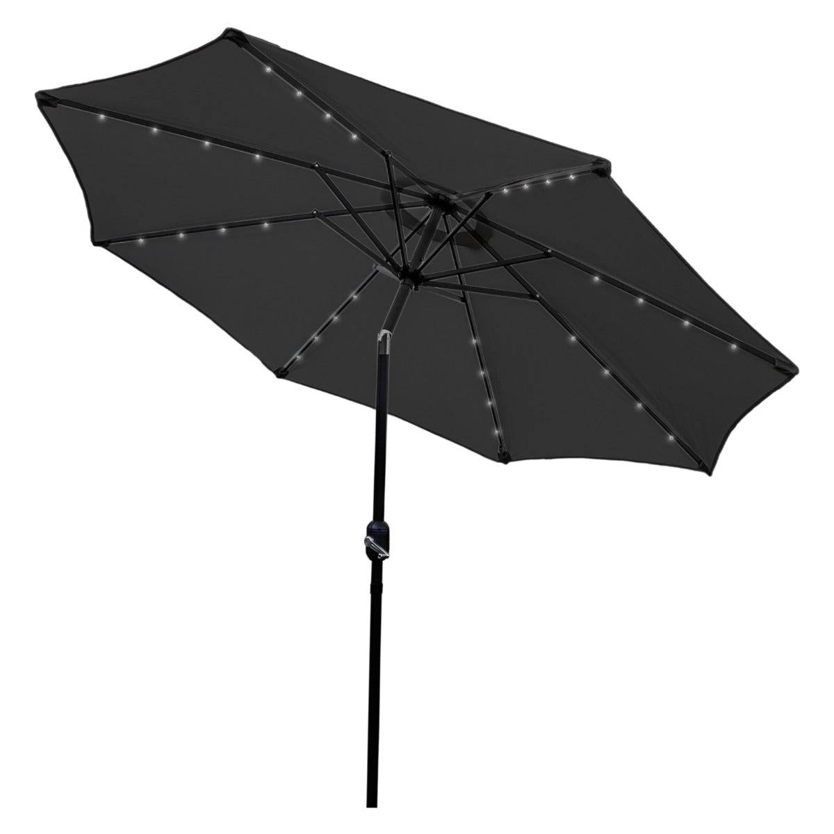 Monstershop - Parasol Gris 270 cm avec 32 LED's Intégrés - Image 1