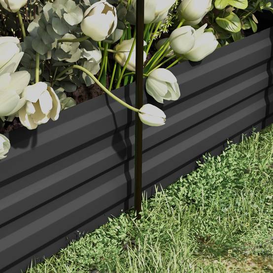 PANGIVO - Bac de jardin en acier avec filet de protection pour oiseaux, gris foncé, 230 x 110 x 110 cm - PANGIVO - Image 8