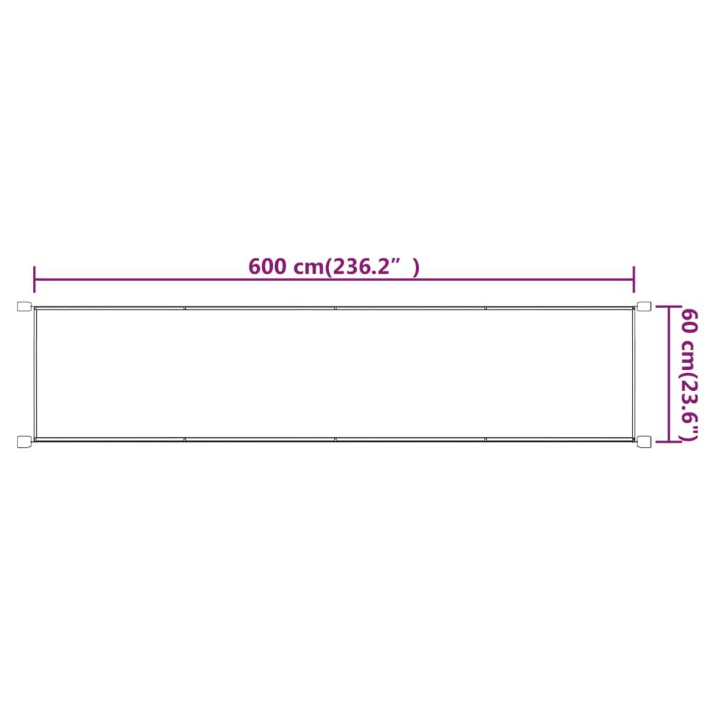 Helloshop26 - Auvent vertical taupe 60x600 cm tissu oxford - Imagen 5