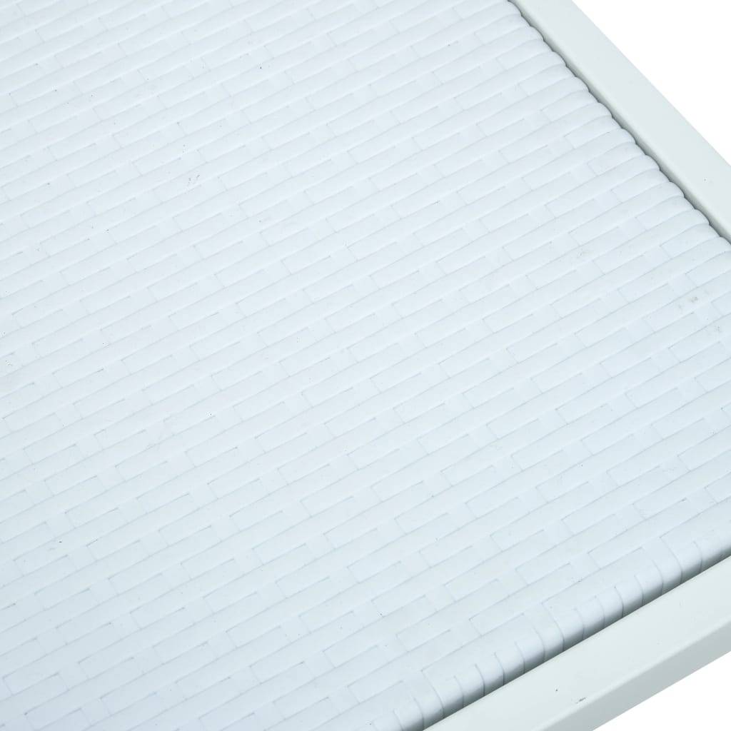 Chaises de jardin lot de 4 blanc plastique aspect rotin 58.5 x 53.5 x 88.5 cm - PANGIVO - Image 6