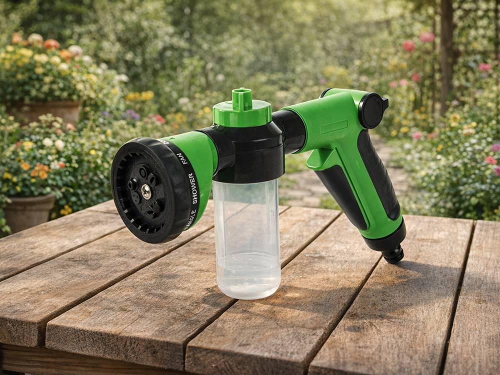 Pistolet pour tuyau d'arrosage avec arroseur de jardin et régulateur à 9 modes DIVODV - Image 2