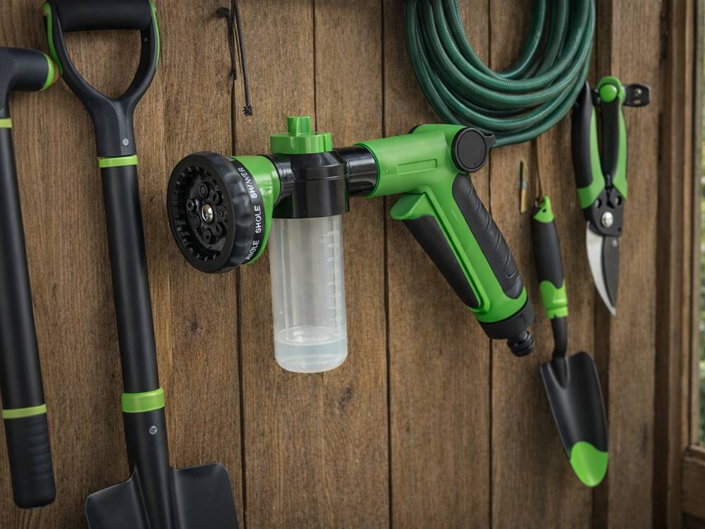 Pistolet pour tuyau d'arrosage avec arroseur de jardin et régulateur à 9 modes DIVODV - Image 8