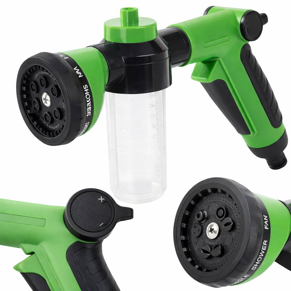 Pistolet pour tuyau d'arrosage avec arroseur de jardin et régulateur à 9 modes DIVODV - Image 1