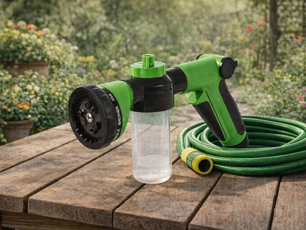 Pistolet pour tuyau d'arrosage avec arroseur de jardin et régulateur à 9 modes DIVODV - Image 7