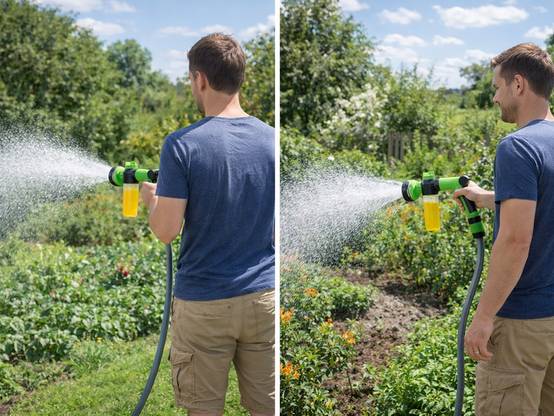 Pistolet pour tuyau d'arrosage avec arroseur de jardin et régulateur à 9 modes DIVODV - Image 6