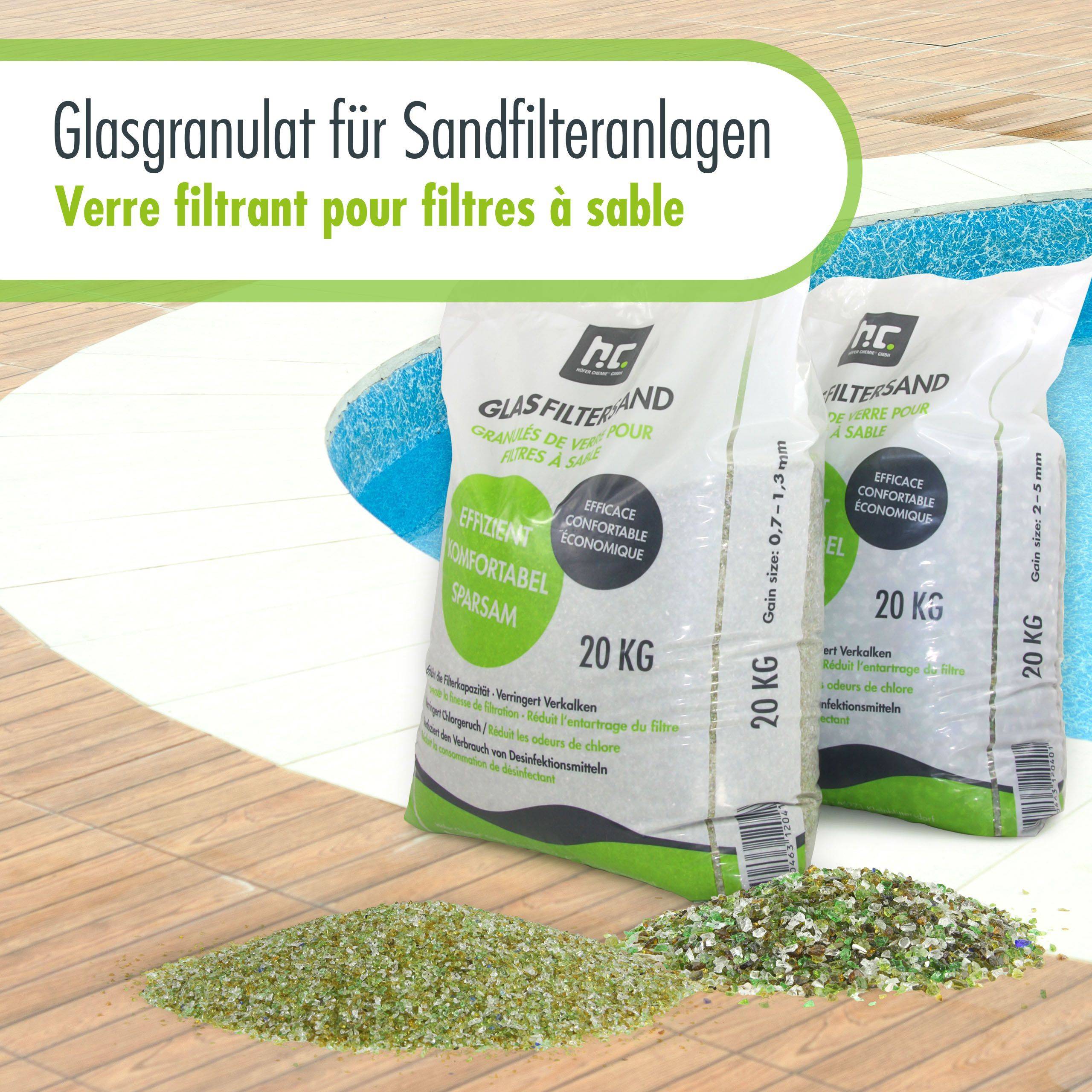 20 kg de granulés de verre grossier spécial pour filtres à sable, granulométrie de 2 à 5 mm. x 1 - Image 7
