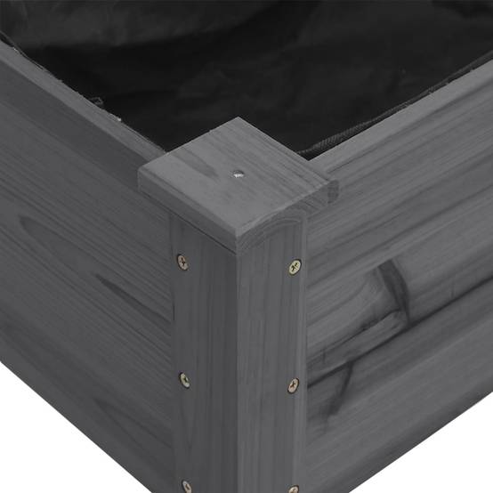 Grand carré potager surélevé à roulettes bois de sapin Gris 118x59 cm – ComfortXL Outdoor Living - Image 4