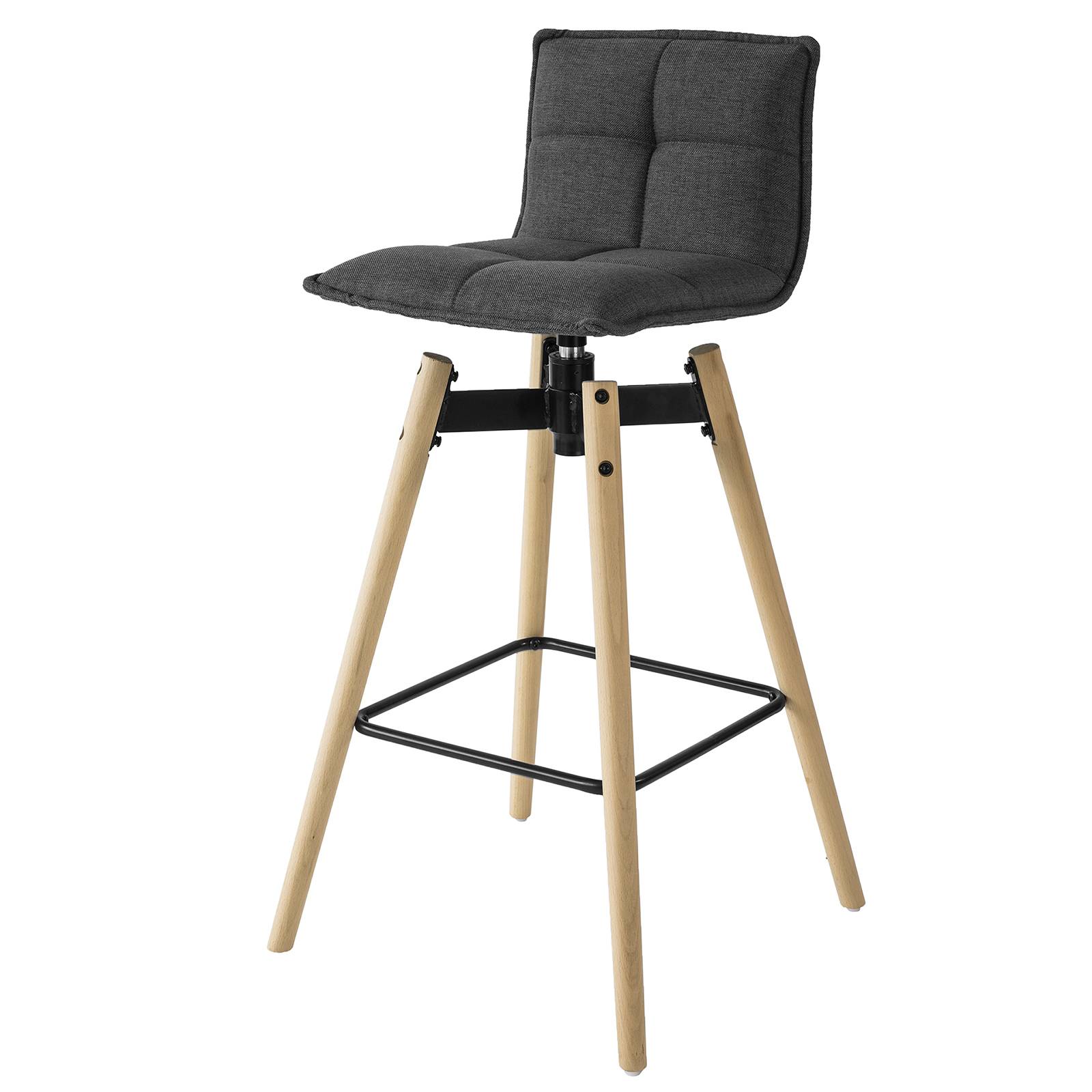 Sobuy - Tabouret de Bar Cuisine Rotatif à 360° avec Dossier et Repose-Pieds Fauteuil bistrot Haute qualité L49cmxH98cmxP49cm L 49 x H 98 x I 49cm SoBuy - Imagen 1