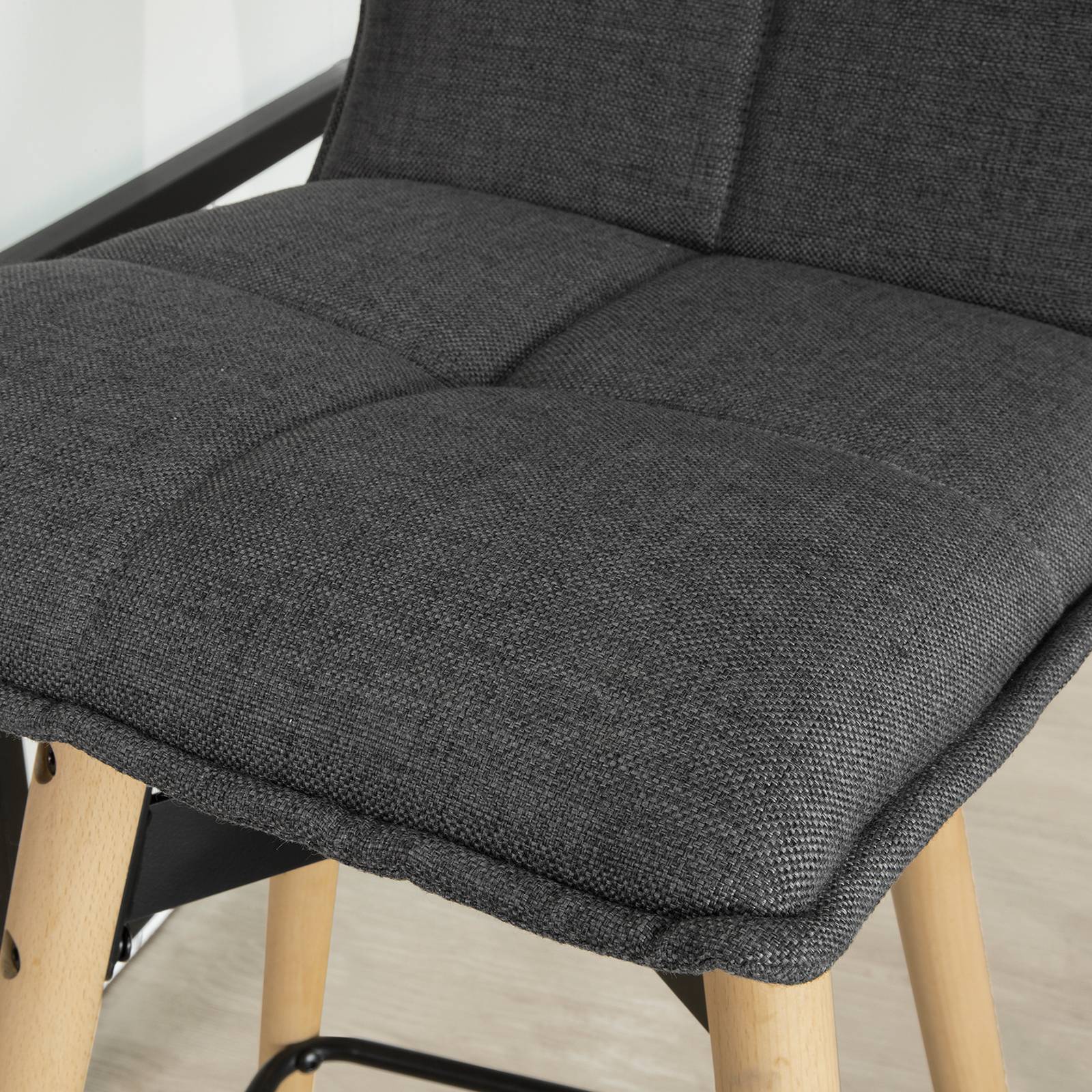 Sobuy - Tabouret de Bar Cuisine Rotatif à 360° avec Dossier et Repose-Pieds Fauteuil bistrot Haute qualité L49cmxH98cmxP49cm L 49 x H 98 x I 49cm SoBuy - Imagen 5
