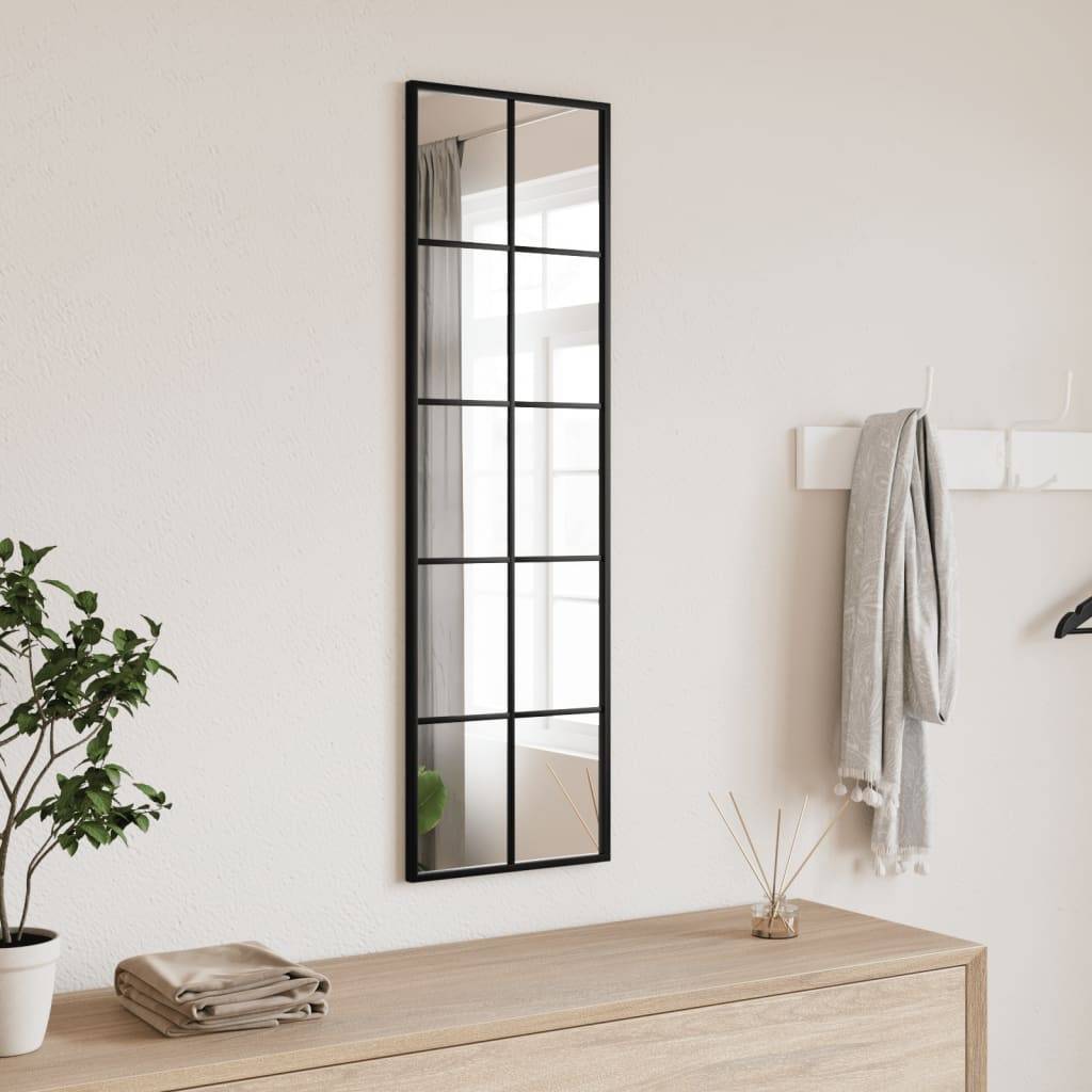 Maison Chic - Miroir mural - Miroir décoratif noir 30x100 cm rectangulaire fer - Image 2