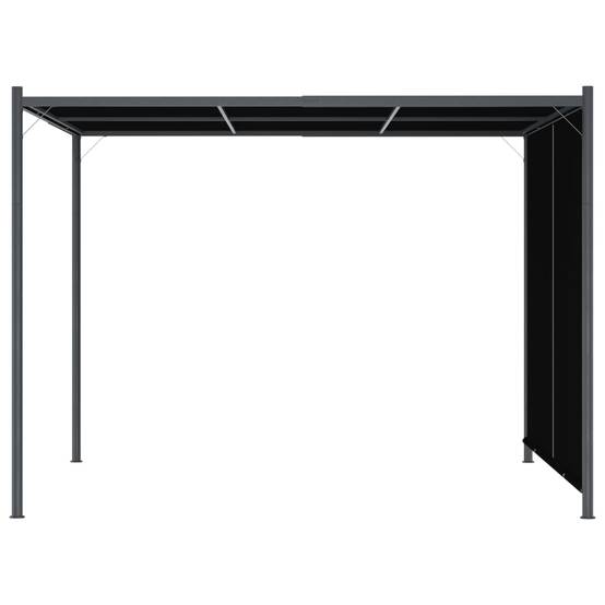 Pergola Moderne Acier Toile Rétractable Polyester 3x3m Anthracite - ComfortXL Outdoor Living - Image 2