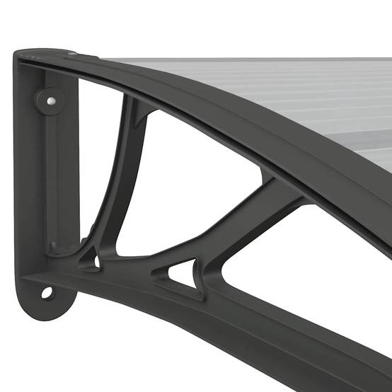Auvent de porte Gris et transparent 152,5x90 cm Polycarbonate WVGQ2291 Auvent de porte Gris et transparent 152,5x90 cm Polycarbonate WVGQ2291