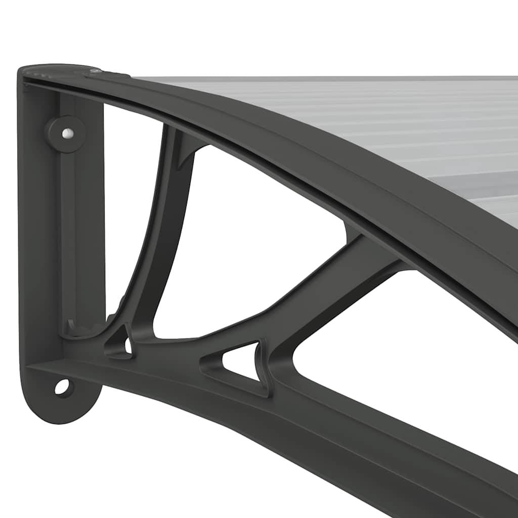 Auvent de porte Gris et transparent 152,5x90 cm Polycarbonate WVGQ2291