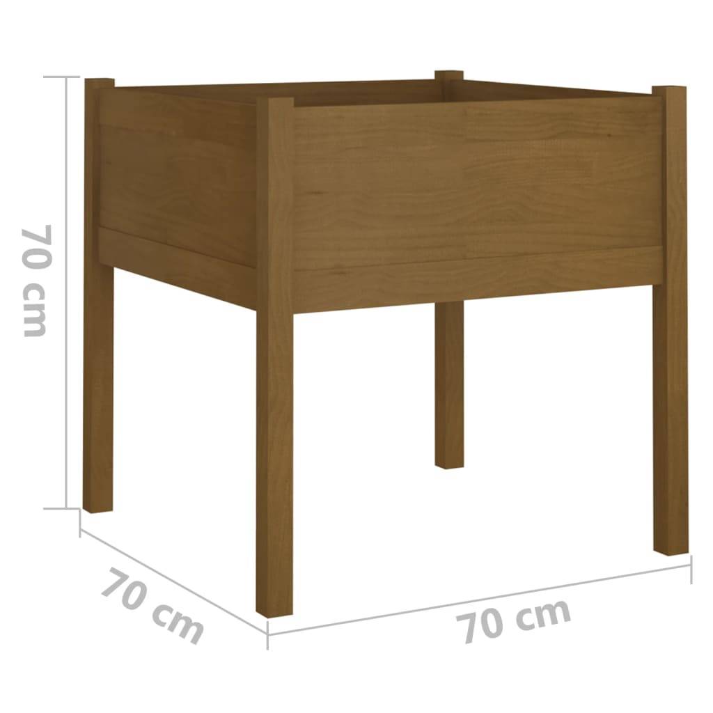 Vidaxl - Jardinière d'extérieur Marron miel 70x70x70 cm Pin massif vidaXL 810815 - Image 7