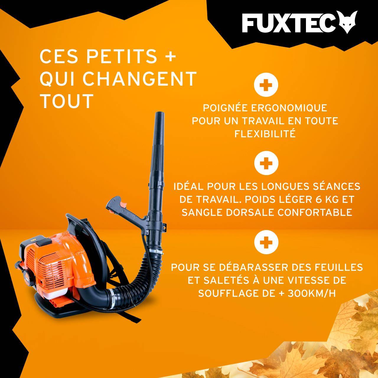 FUXTEC - Souffleur thermique - FUXTEC FX-LB133T - à dos 900W 33cm3 300 km/h - Image 4