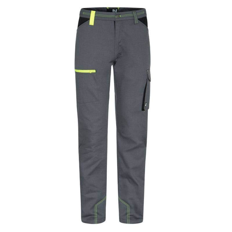 Nineworths - MARLOW - PANTALON DE TRAVAIL - 1397 | Gris / Jaune fluo - Imagen 2