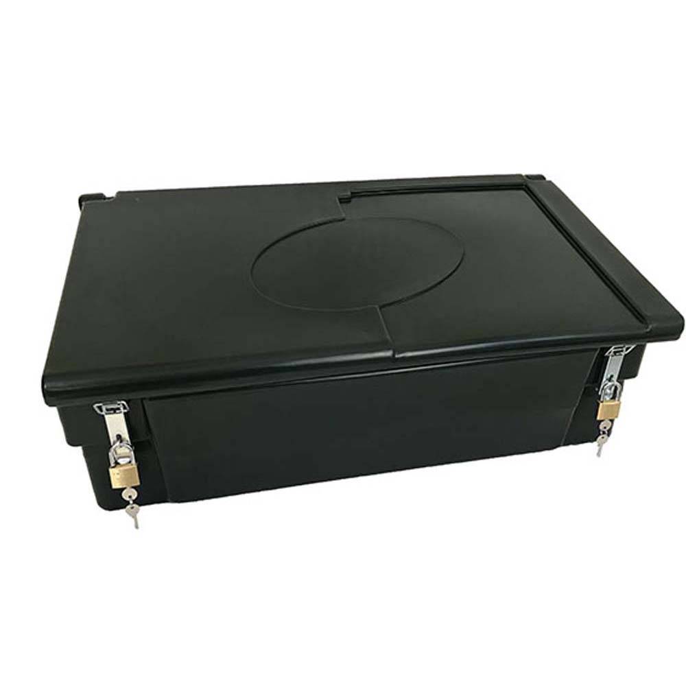 Coffre de jardin 100l avec grenouillères et cadenas- plast'up rotomoulage - Imagen 1