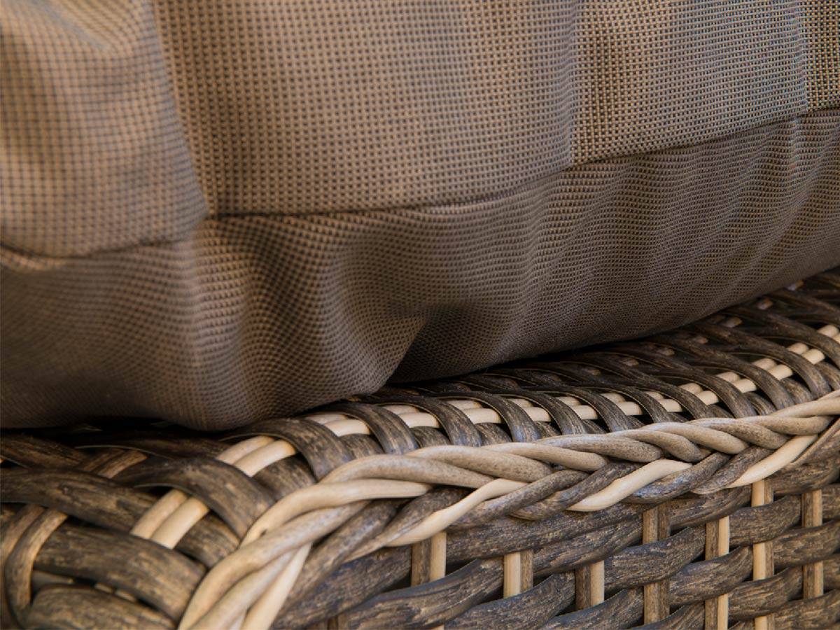 Jardideco - Lit extérieur pour jardin en résine tressée taupe Siesta - Jardideco - Imagen 3