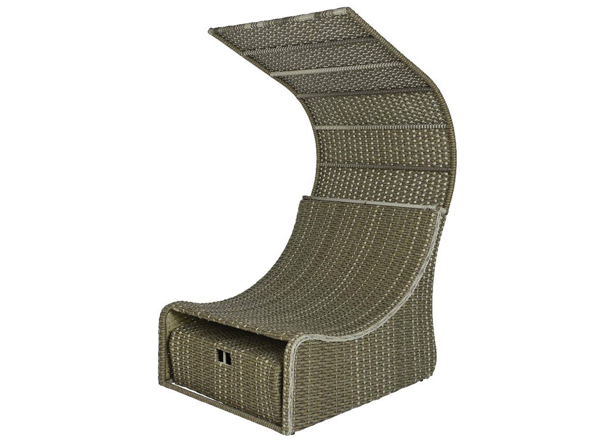 Jardideco - Lit extérieur pour jardin en résine tressée taupe Siesta - Jardideco - Imagen 4