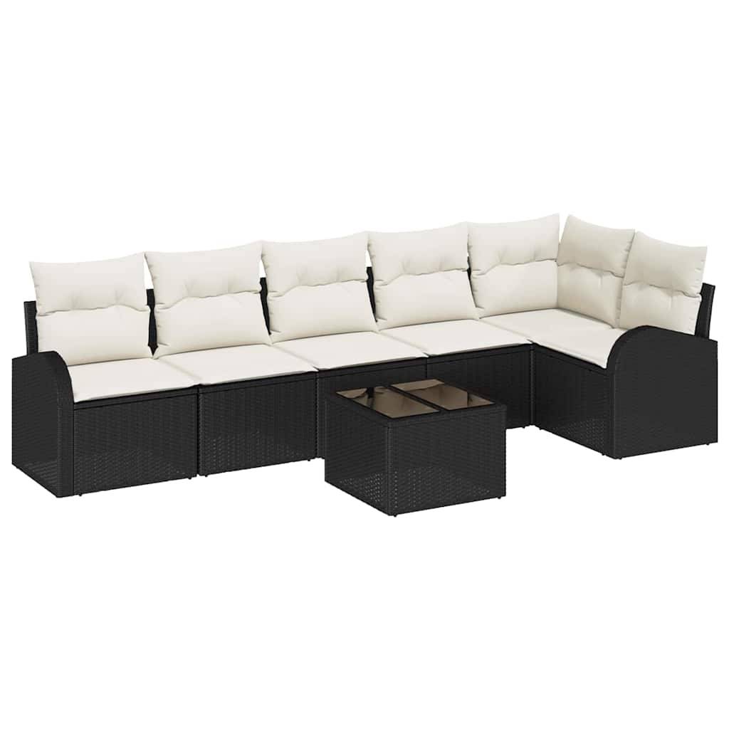 ComfortXL - Salon de Jardin 6 Places en Poly Rotin Modulable avec Table Basse Noir – ComfortXL Outdoor Living - Image 2
