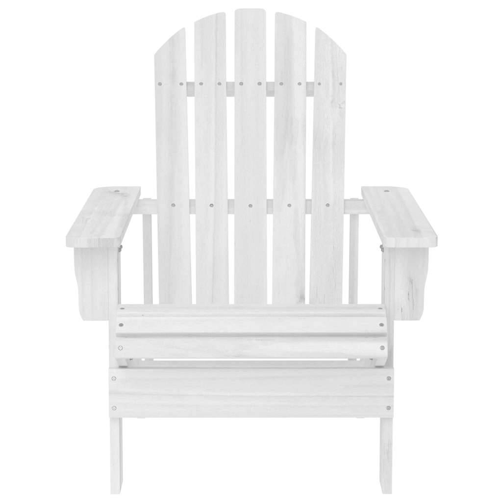 Chaise de jardin bois blanc 70,5 x 96 x 92 cm - PANGIVO - Image 2