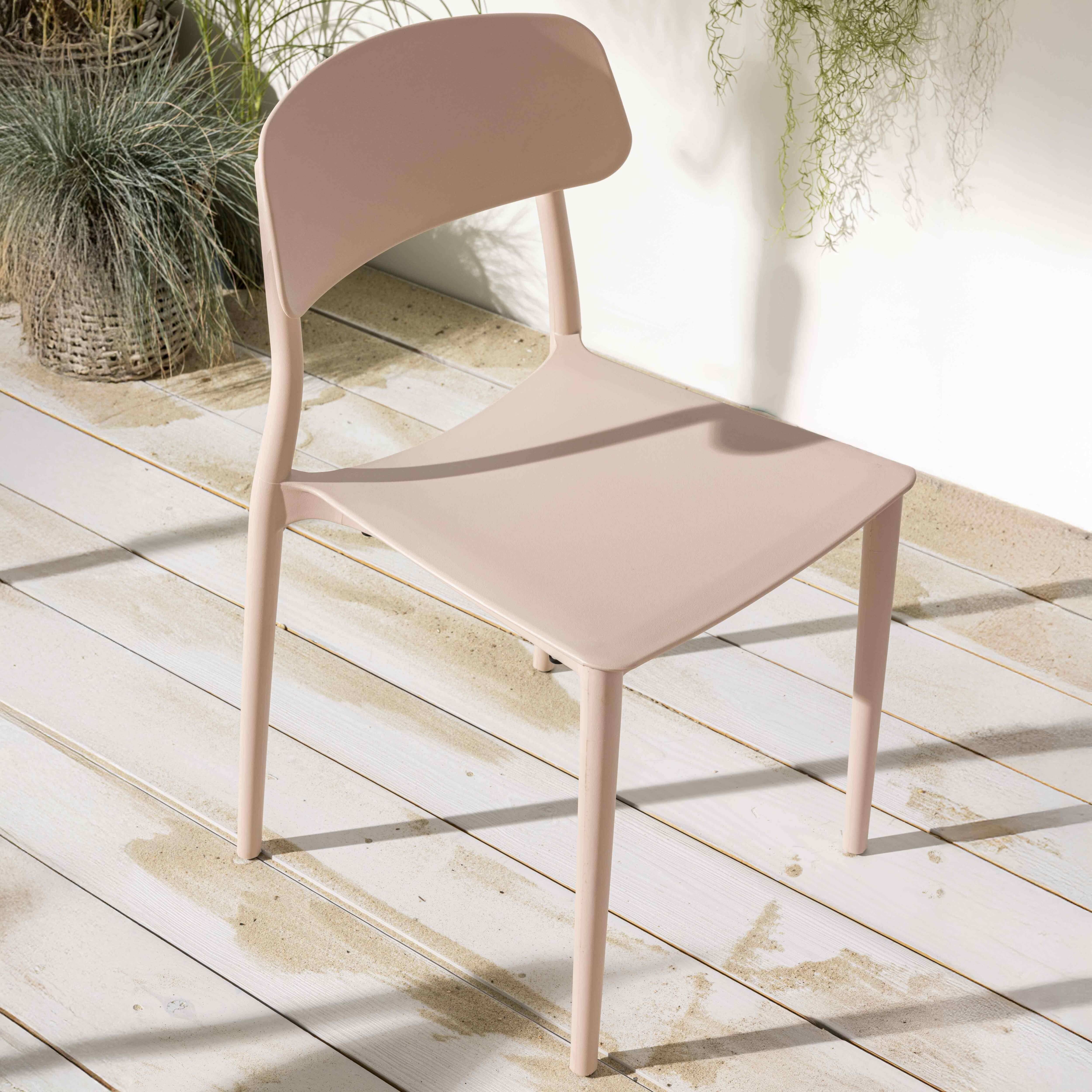 Oviala - Lot de deux chaises en polypropylène rose Sofia - Oviala - Image 2