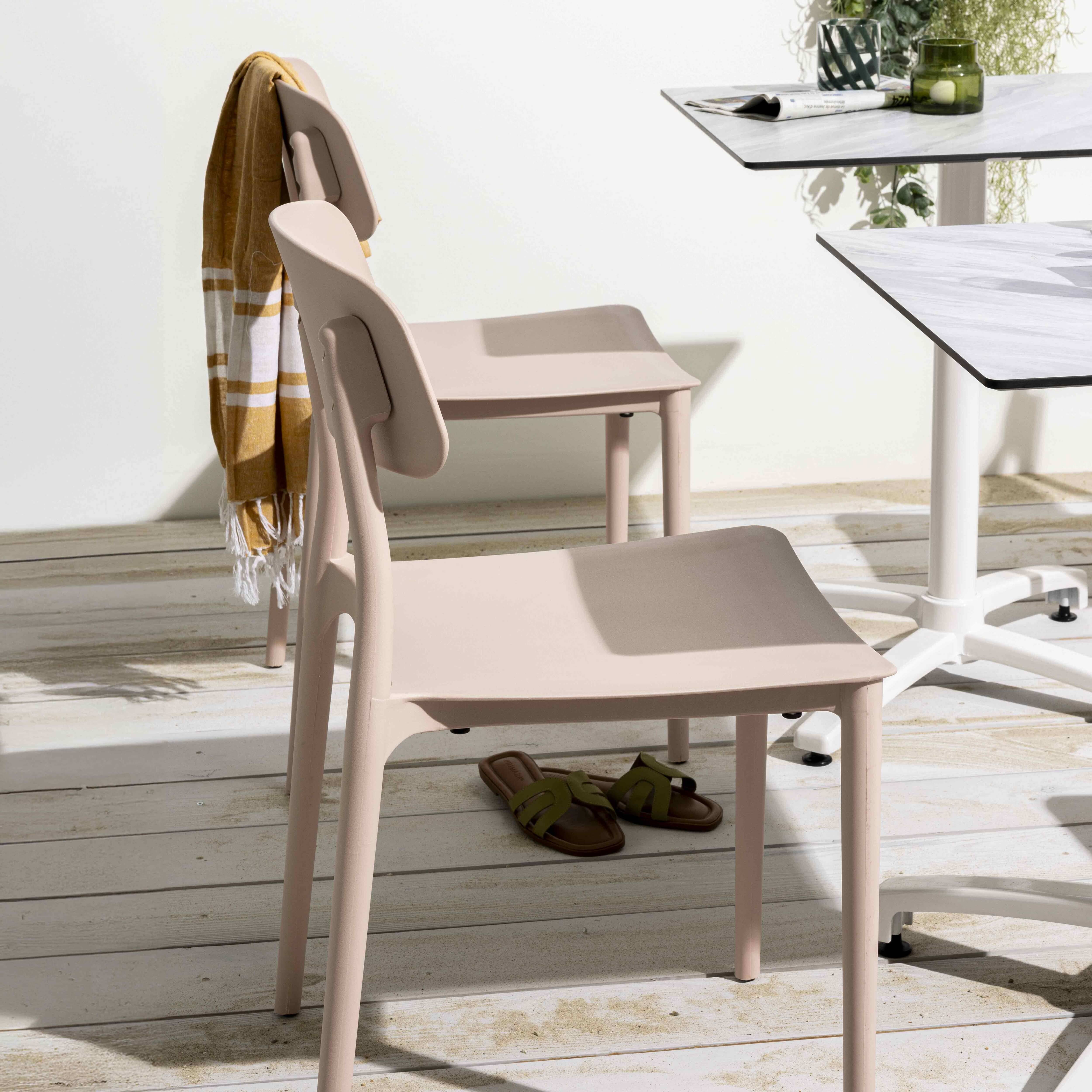 Oviala - Lot de deux chaises en polypropylène rose Sofia - Oviala - Image 3