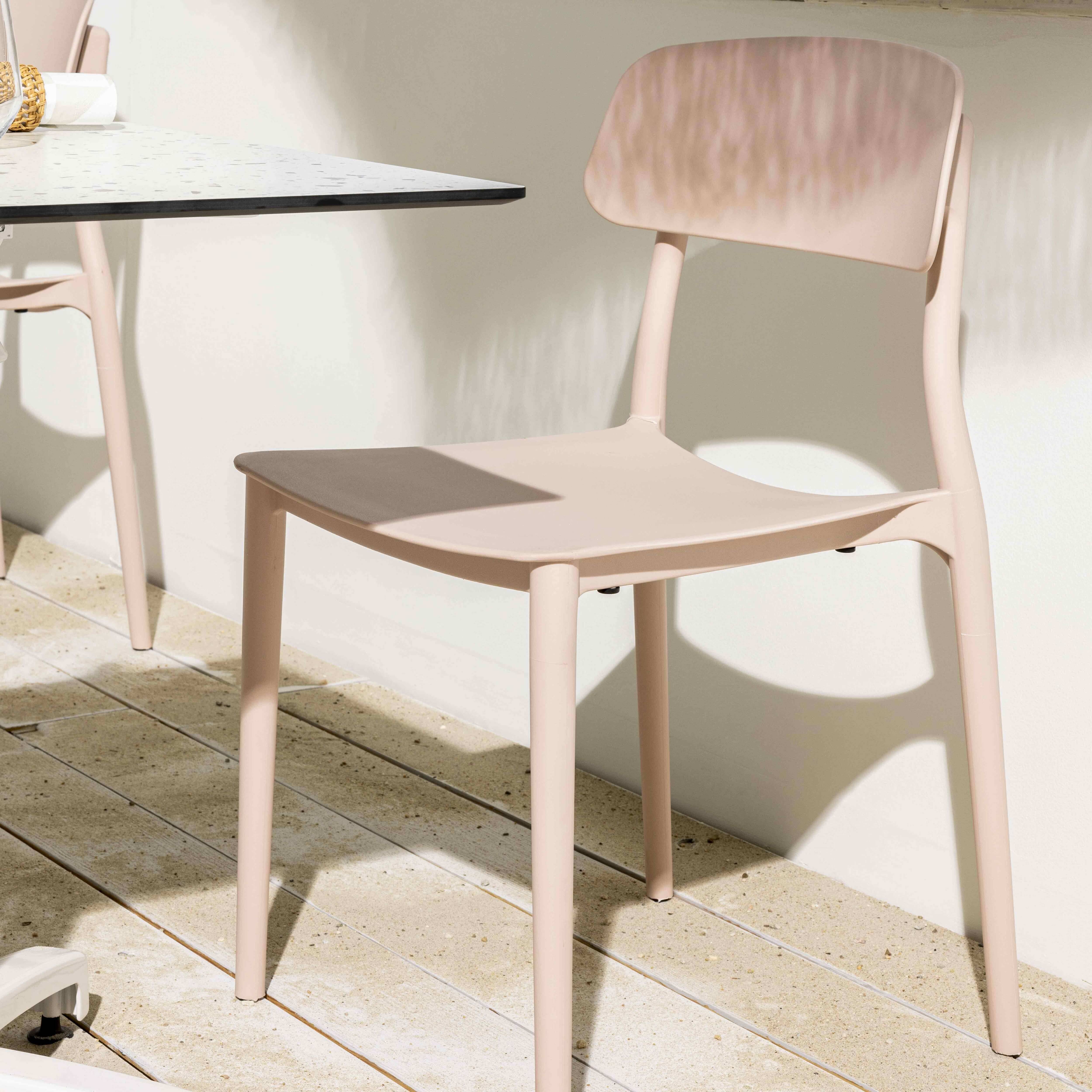 Oviala - Lot de deux chaises en polypropylène rose Sofia - Oviala - Image 4