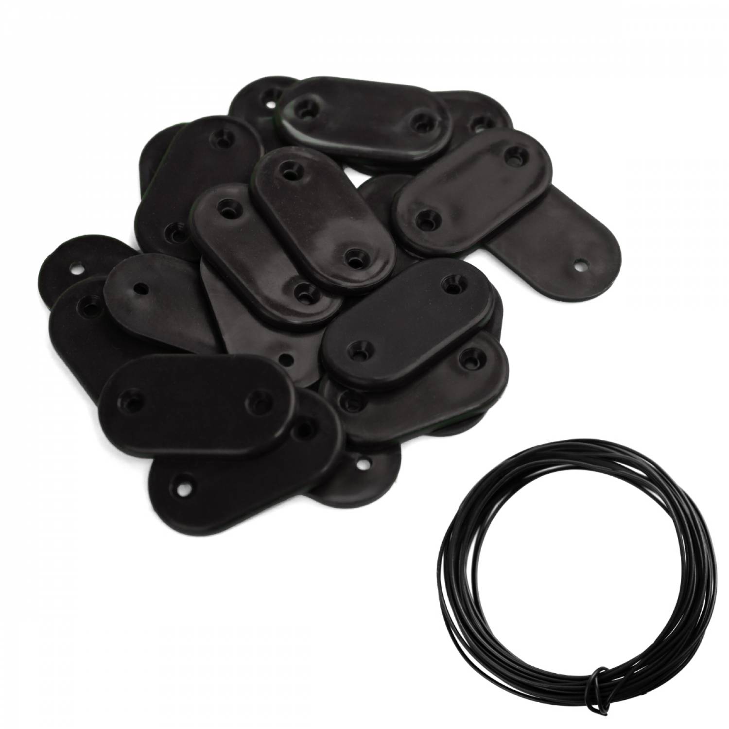 Linxor - Lot de 10 kits de fixation pour brise vue, canisse anti-UV - Noir - Linxor - Imagen 1