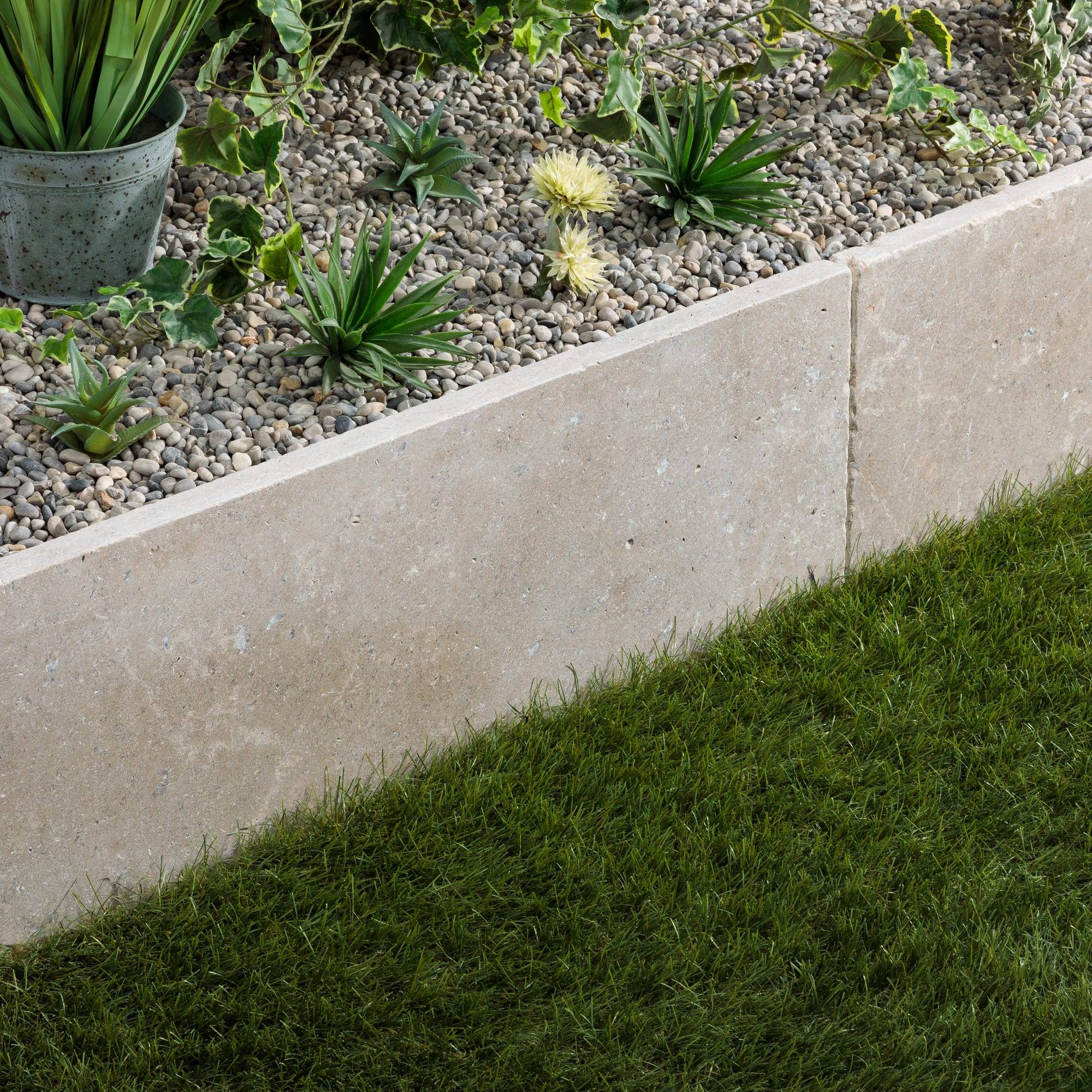RO'MA Nature - Bordure de jardin Pierre d'Egypte Beige 100x35x3 cm (à l'unité) - RO'MA NATURE - Image 1