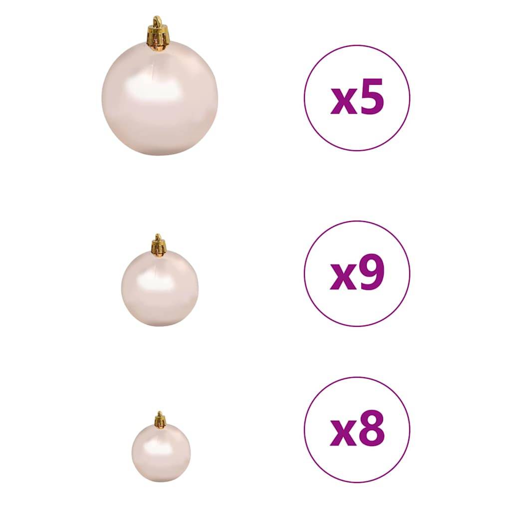 Vidaxl - Sapin de Noël artificiel pré-éclairé Rose 150 cm PVC vidaXL 3397061 - Image 9