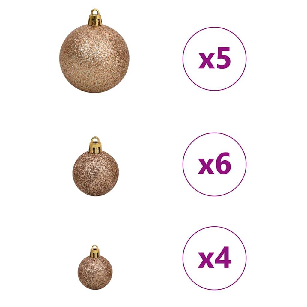 Vidaxl - Sapin de Noël artificiel pré-éclairé Rose 150 cm PVC vidaXL 3397061 - Image 8