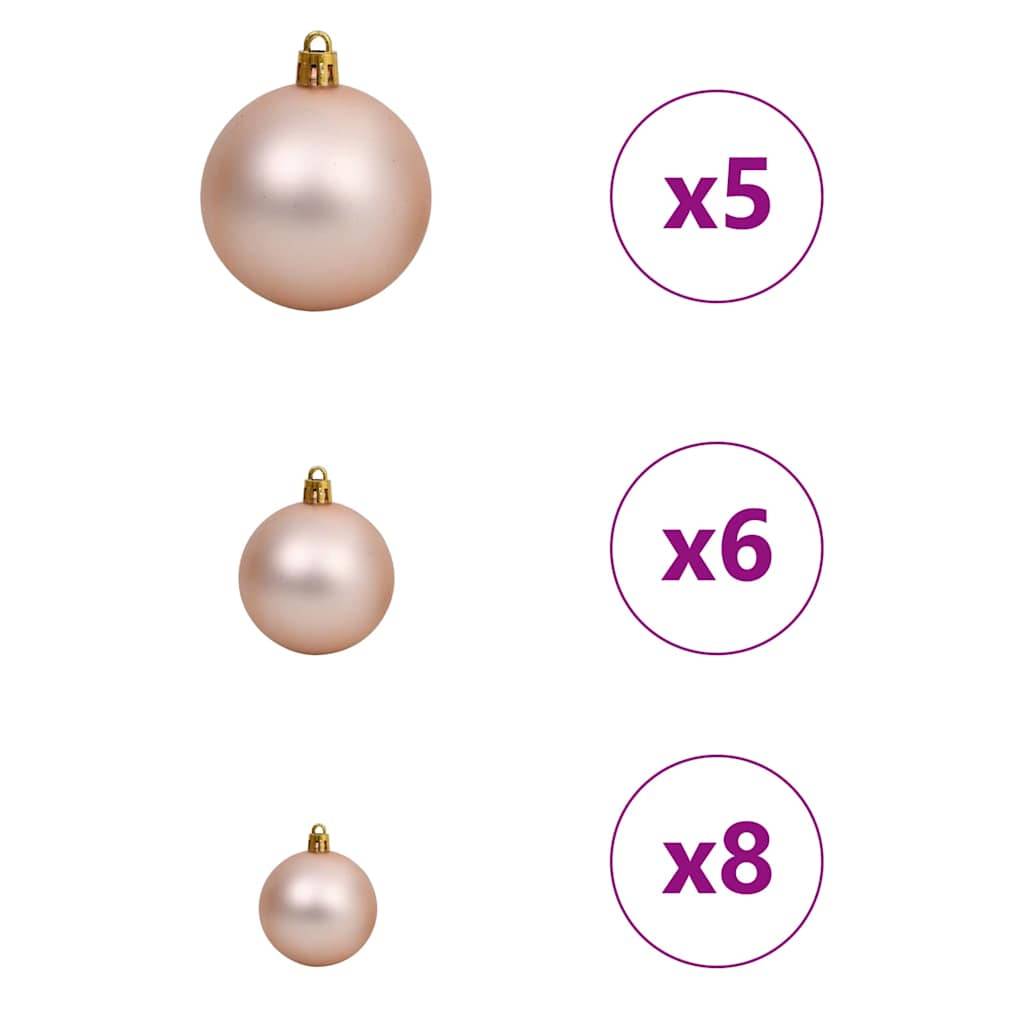 Vidaxl - Sapin de Noël artificiel pré-éclairé Rose 150 cm PVC vidaXL 3397061 - Image 10