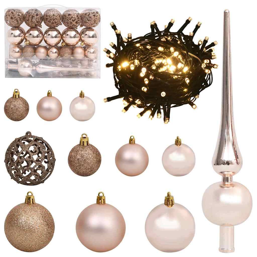 Vidaxl - Sapin de Noël artificiel pré-éclairé Rose 150 cm PVC vidaXL 3397061 - Image 7