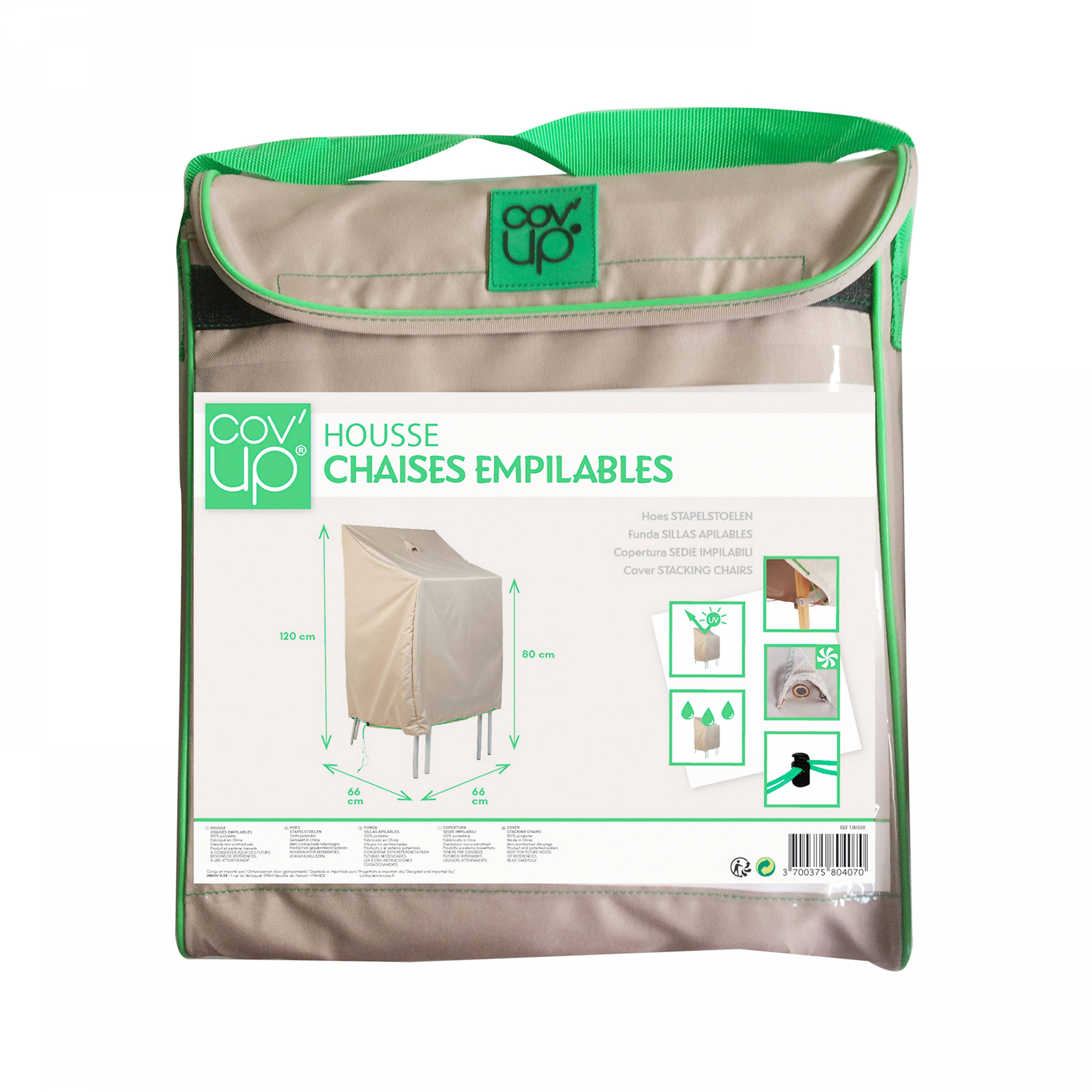 Oviala - Housse de protection pour chaises de jardin taupe Cov'Up - Oviala - Image 2