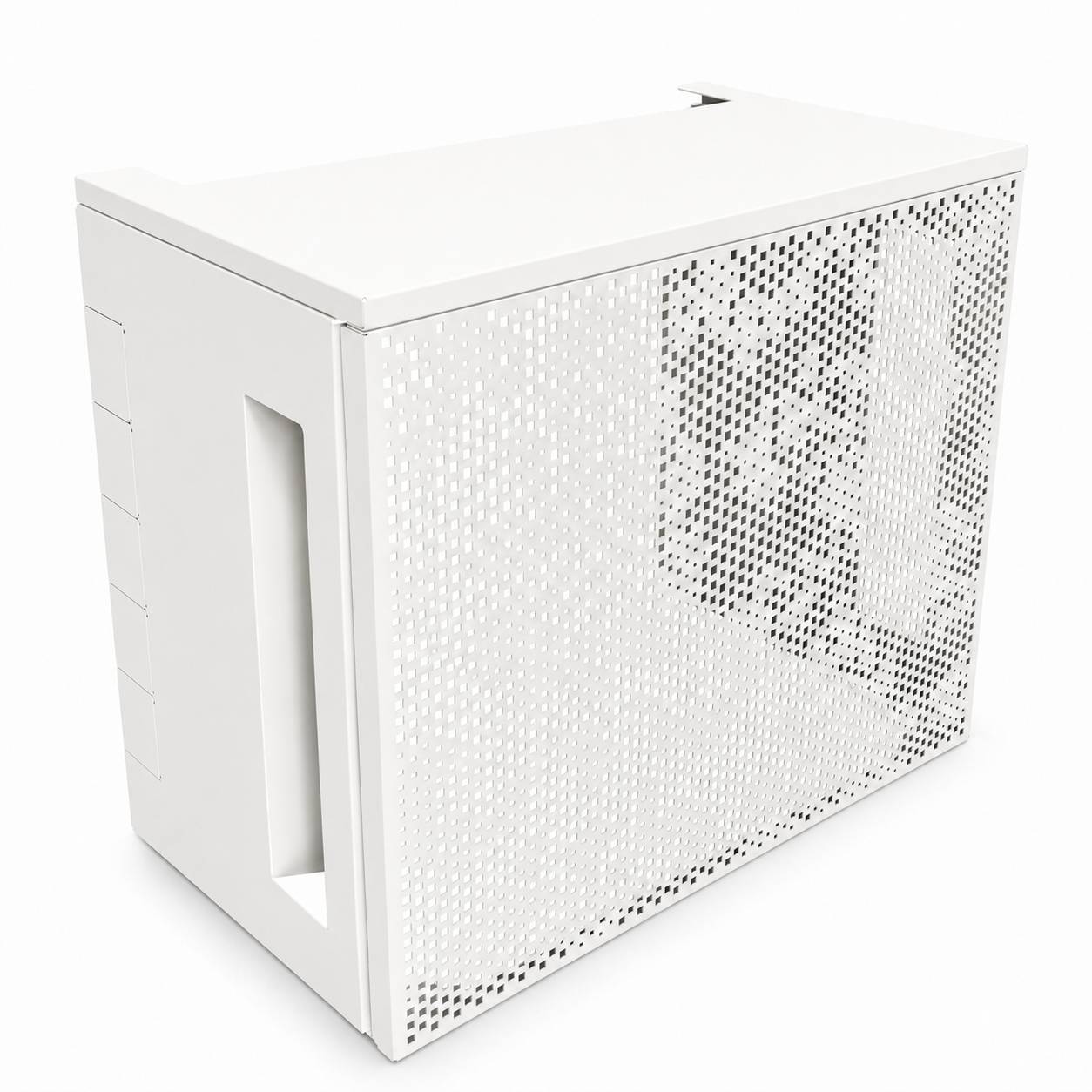 Cache climatiseur, ATOLE aluminium thermolaqué, blanc, L.100 x H.80 x P.54 cm - Image 1