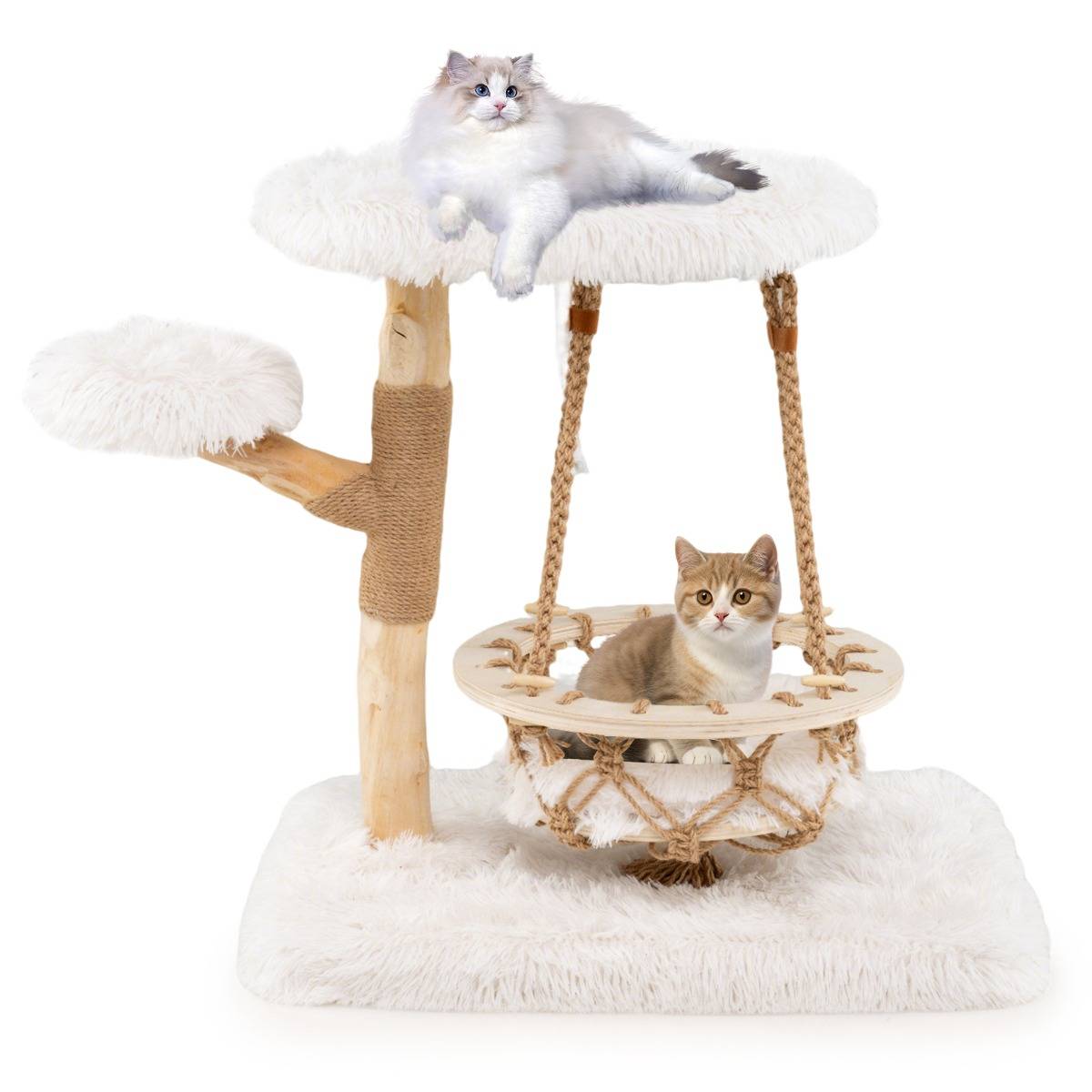 Maison Chic - Arbre à Chat Tour pour Chats avec Berceau Suspendu Pot de Grattage en Jute Perchoir Plateforme - Image 6