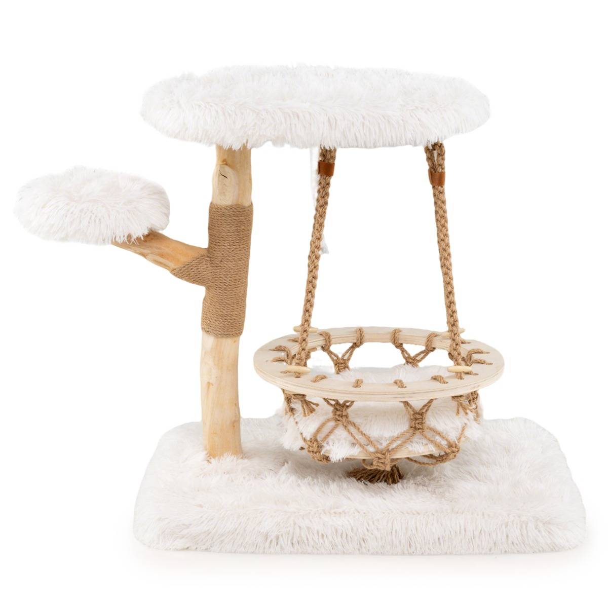 Maison Chic - Arbre à Chat Tour pour Chats avec Berceau Suspendu Pot de Grattage en Jute Perchoir Plateforme - Image 1