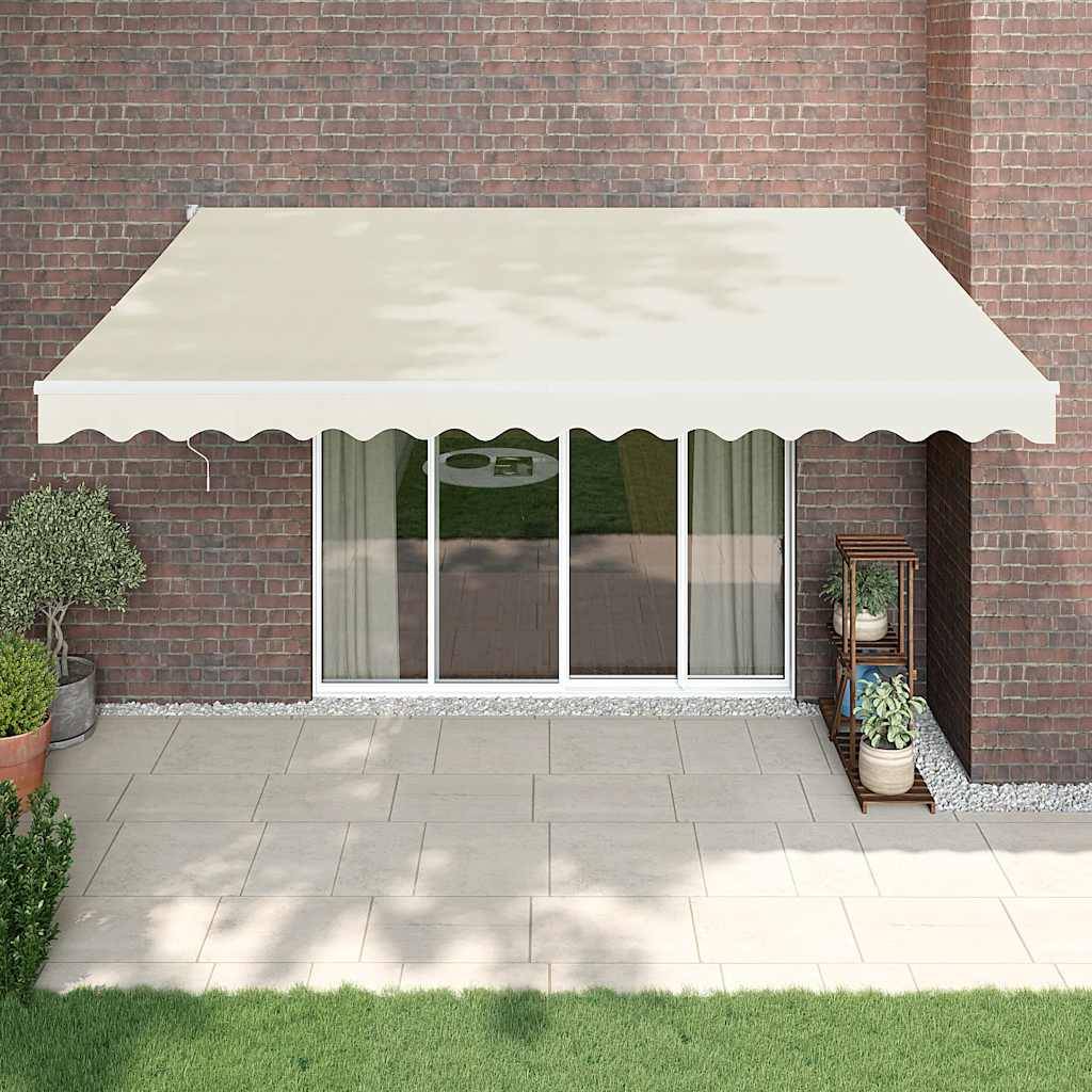 Store banne motorisé aluminium terrasse protection UV crème 4x3m - ComfortXL Outdoor Living - Image 1